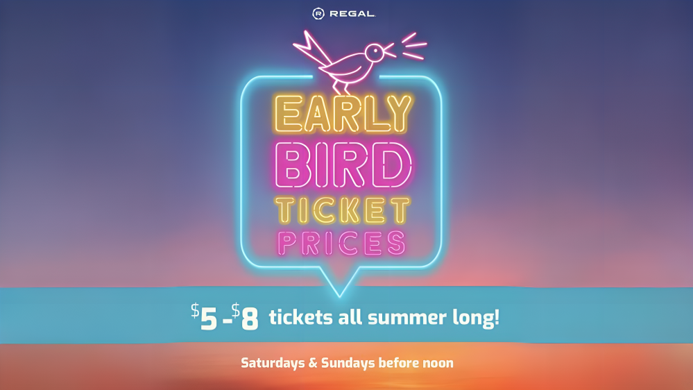Saturday Regal Early Bird Movies Celebration Pointe Gainesville, FL